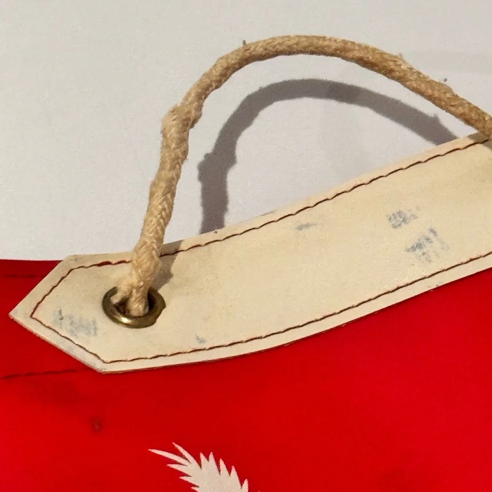 Vintage Aloha Red Vinyl Tote Bag